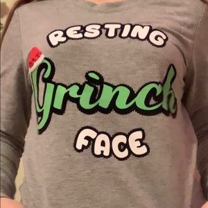 resting grinch face wintertime christmas shirt